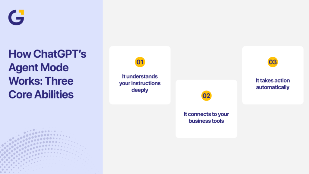 Agent mode ChatGPT core abilities and automation features