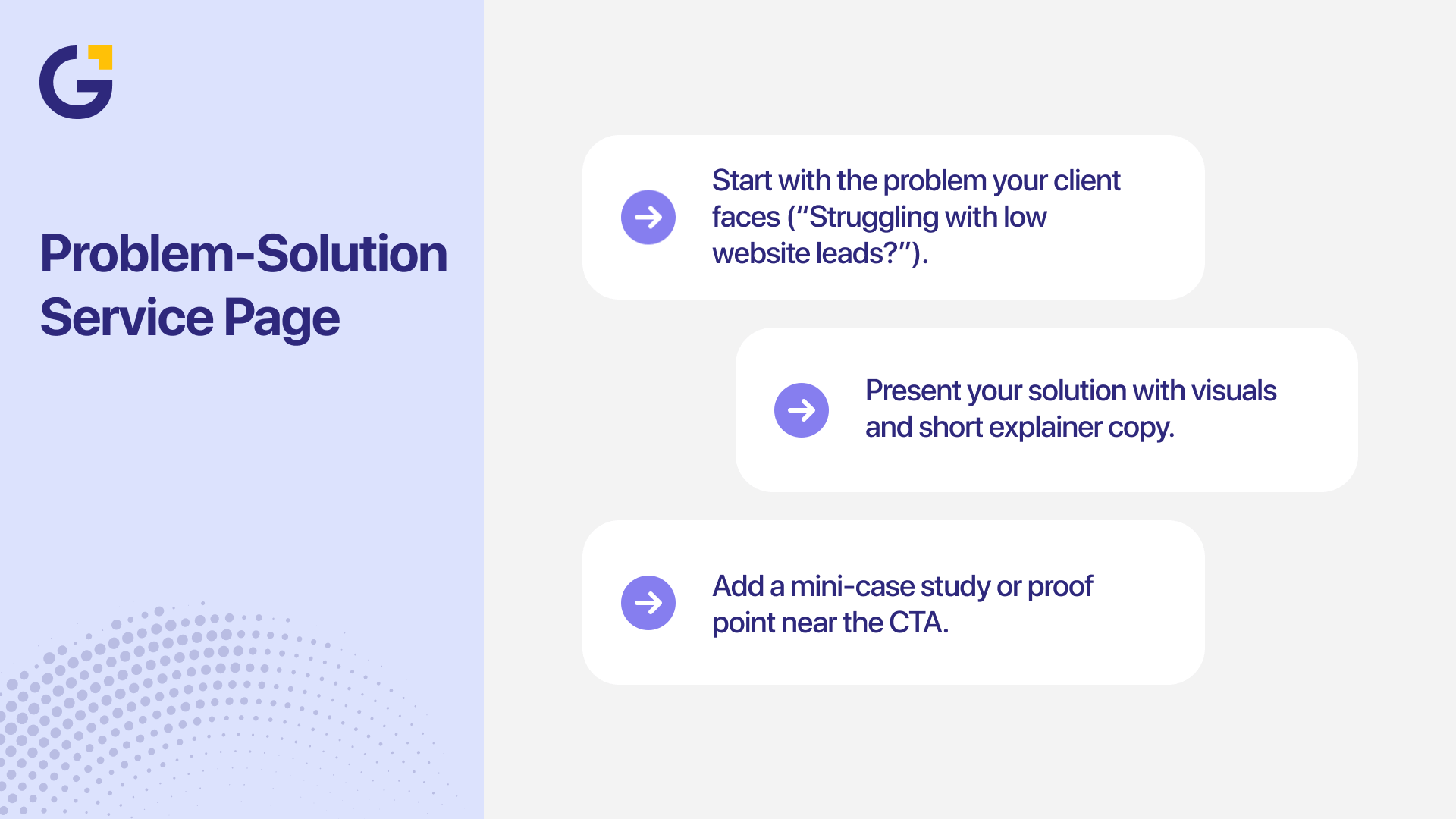 Problem-Solution Service page