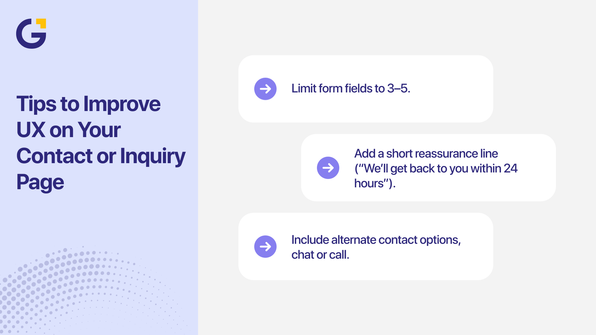 Tips to Improve UX on your Contact or Inquiry page