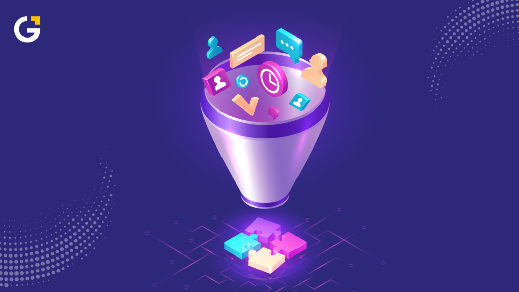 Funnel visual representing modern lead generation strategies