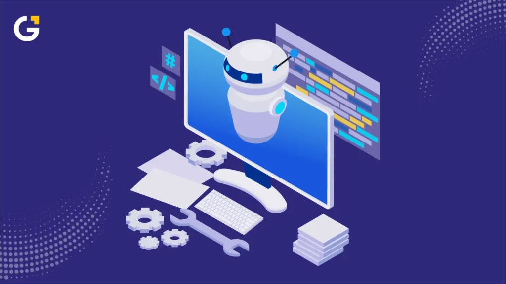 AI websites in Melbourne automation and chatbot illustration